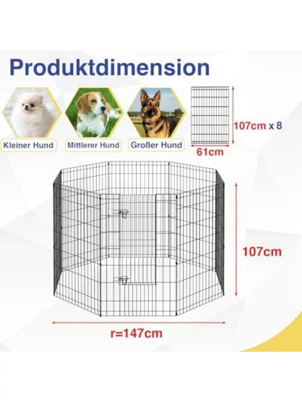Heavy Duty Dog Playpen - 42